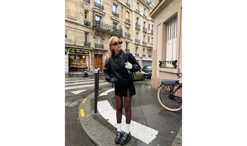 Lucy stud leather jacket