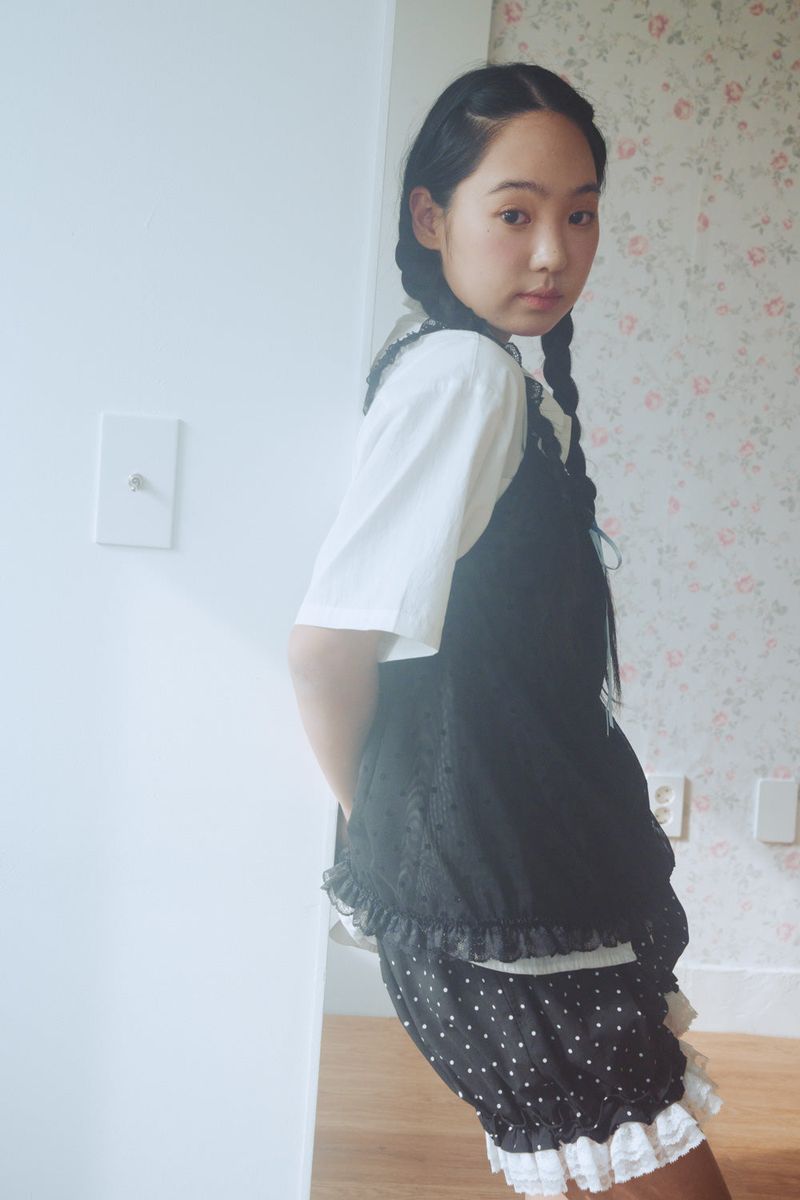 MOGU DOT LACE SHORTS 