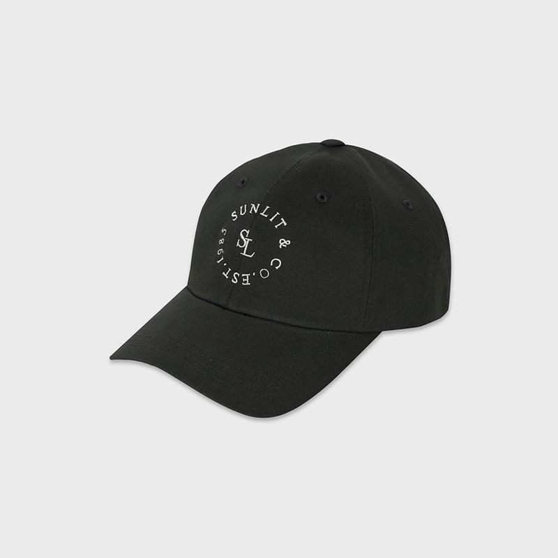 SUNLIT LETTERING BALL CAP (CHARCOAL)