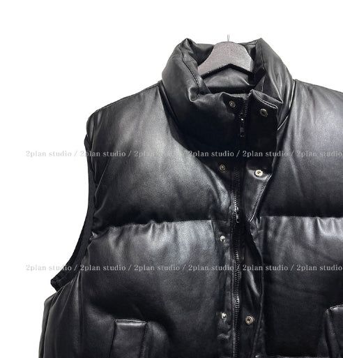 Bumbling Leather Vest Padded