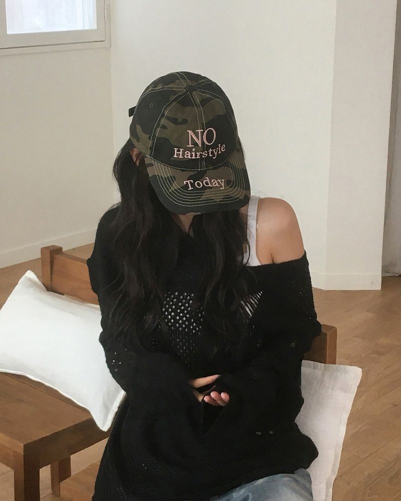 Today Military Lettering Ball Cap Hat