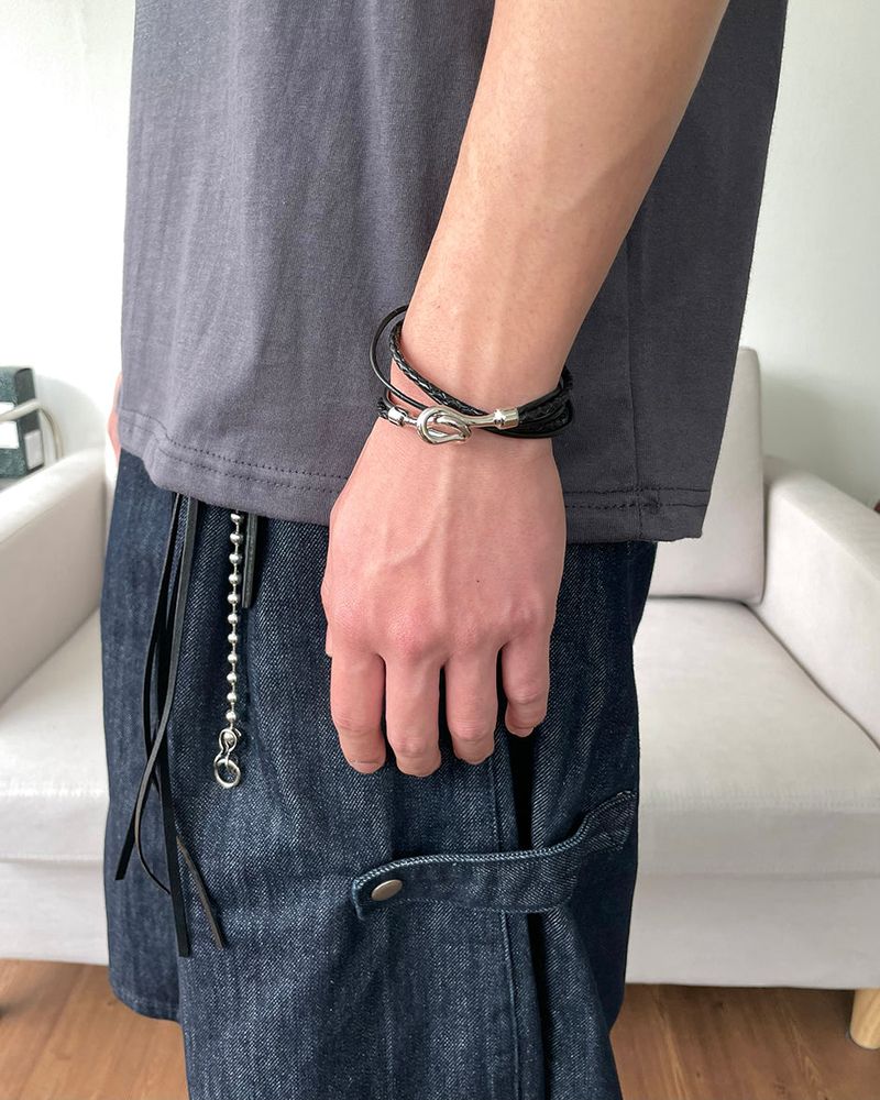 Cross Leather Bracelet
