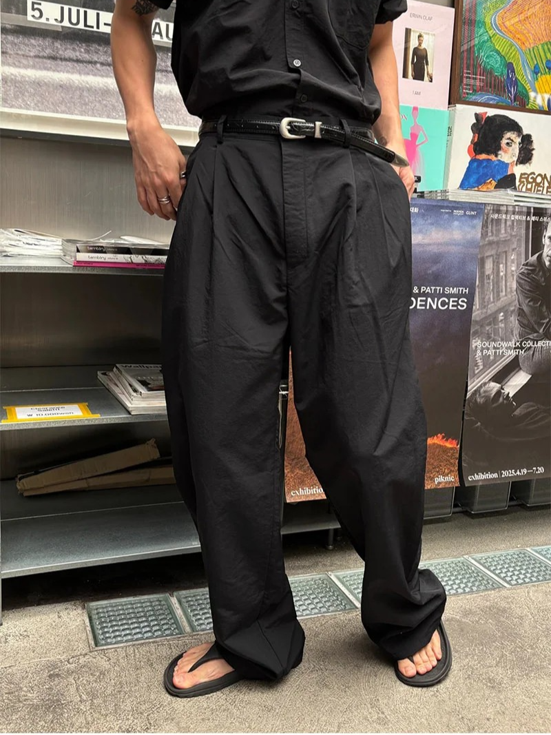 2025 Nylon semi wide pants(4color)