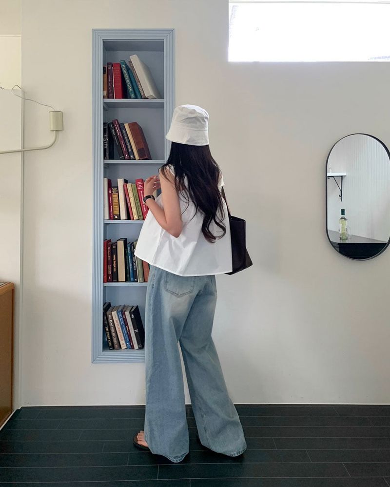 [Repub products] Fall-in Wide Denim Pants