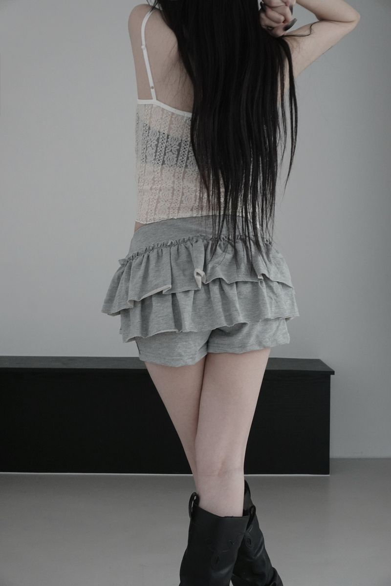 cancan skirt pants (2color)
