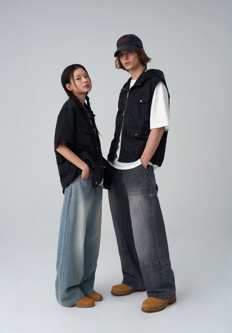 Grey Carpenter Denim Pants