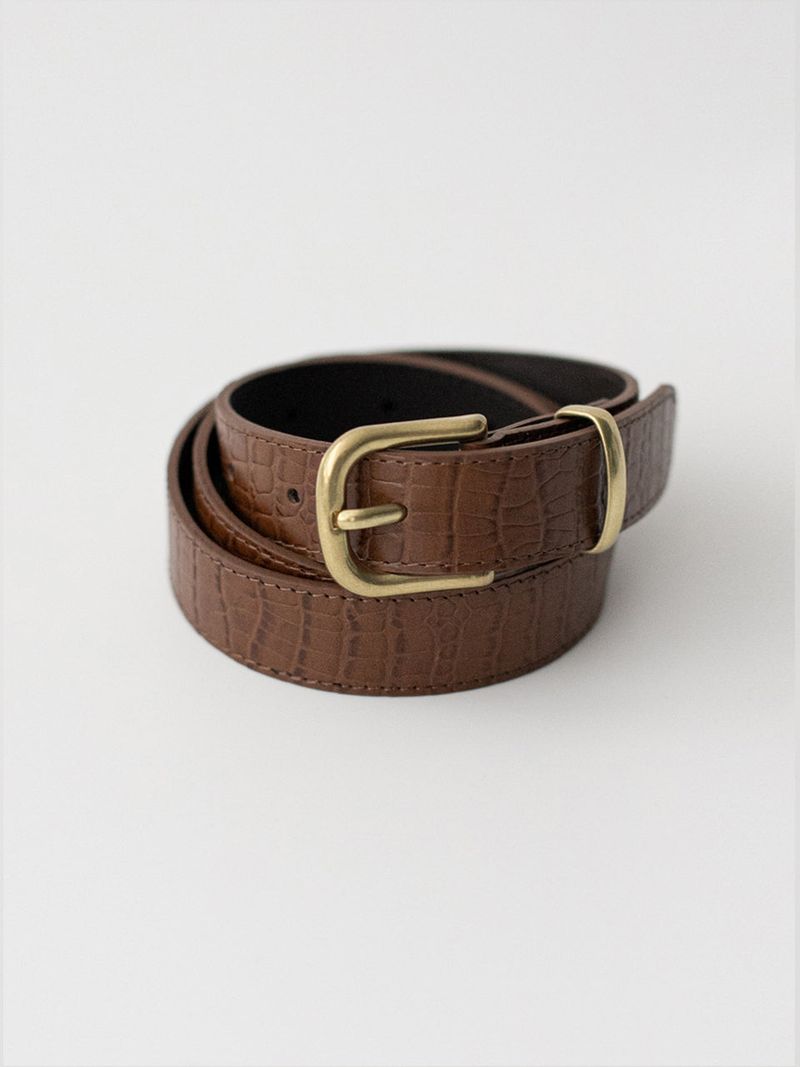 PLAT DU JOUR(プラドゥジュール)の「Cow belt (Brown)(Fashion Accessories)」