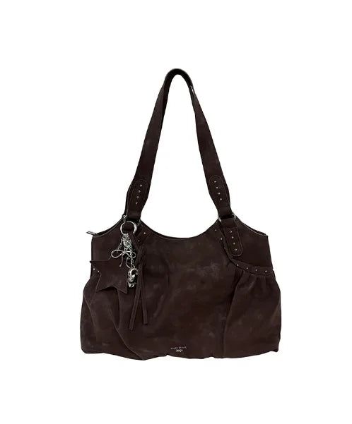 Star Stud Shirring Shoulder Bag