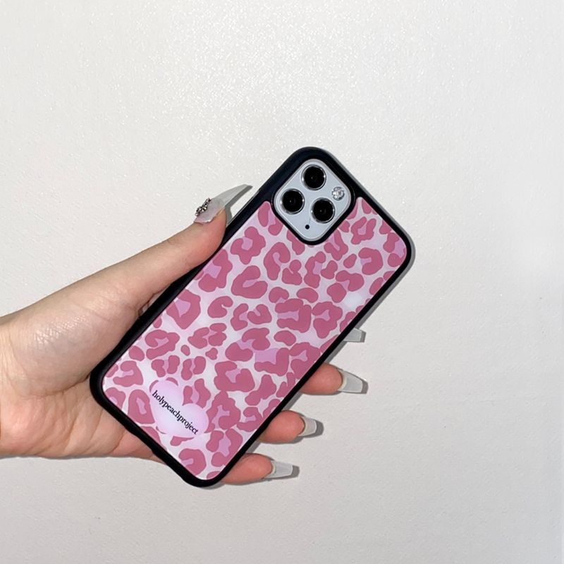 [MADE] Leopard Pink Glass Bumper iPhone Case