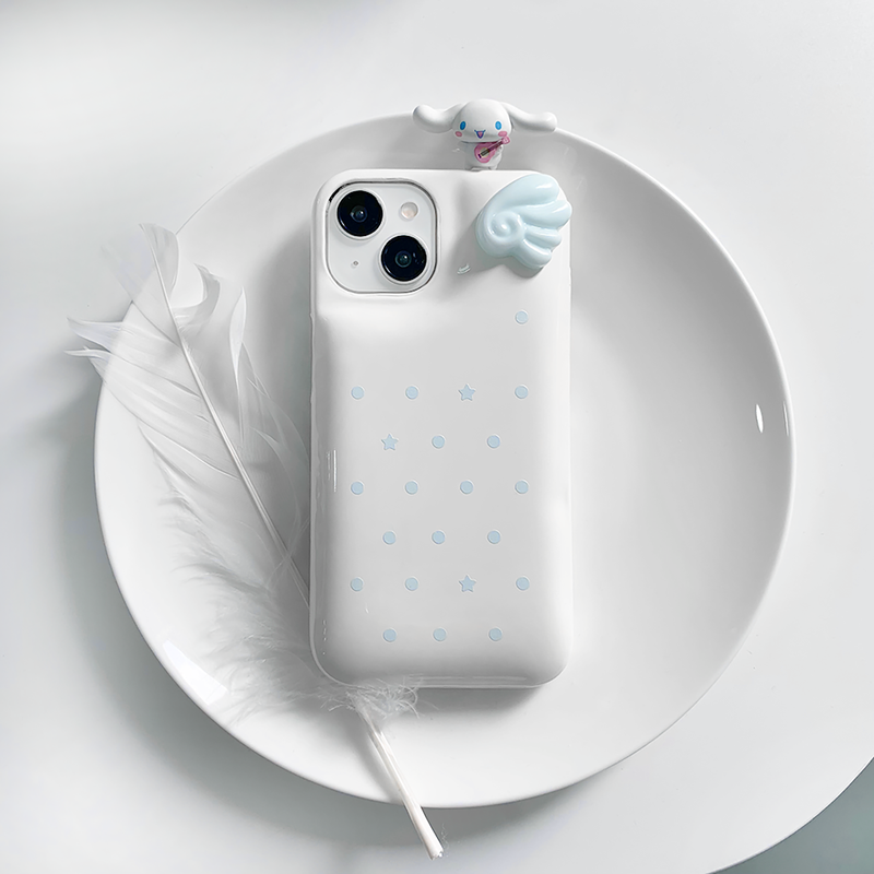 leromarin（ルロマリン）の「[MADE] ホワイトスターウィングスドットスマホケース（スマホグッズ/小物）」