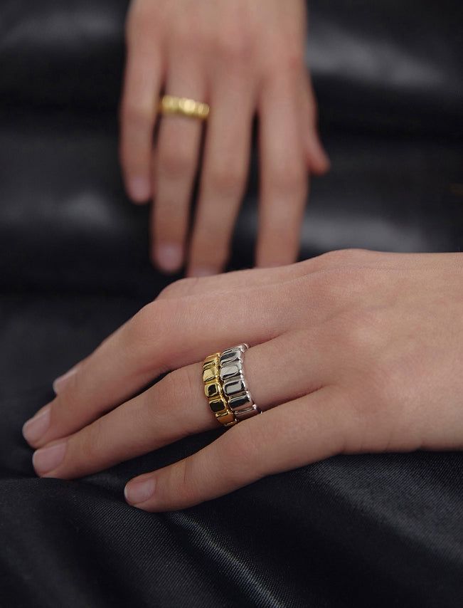 26SS★ Iceblock Silver Ring L