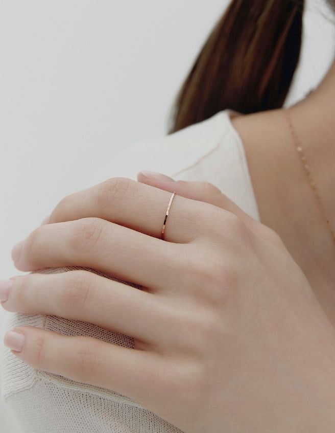 26SS★ Truly Essence 14K Single Cutout Ring