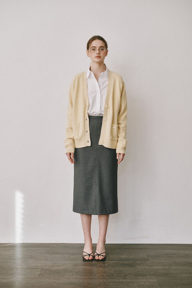 Loose cardigan (Yellow)