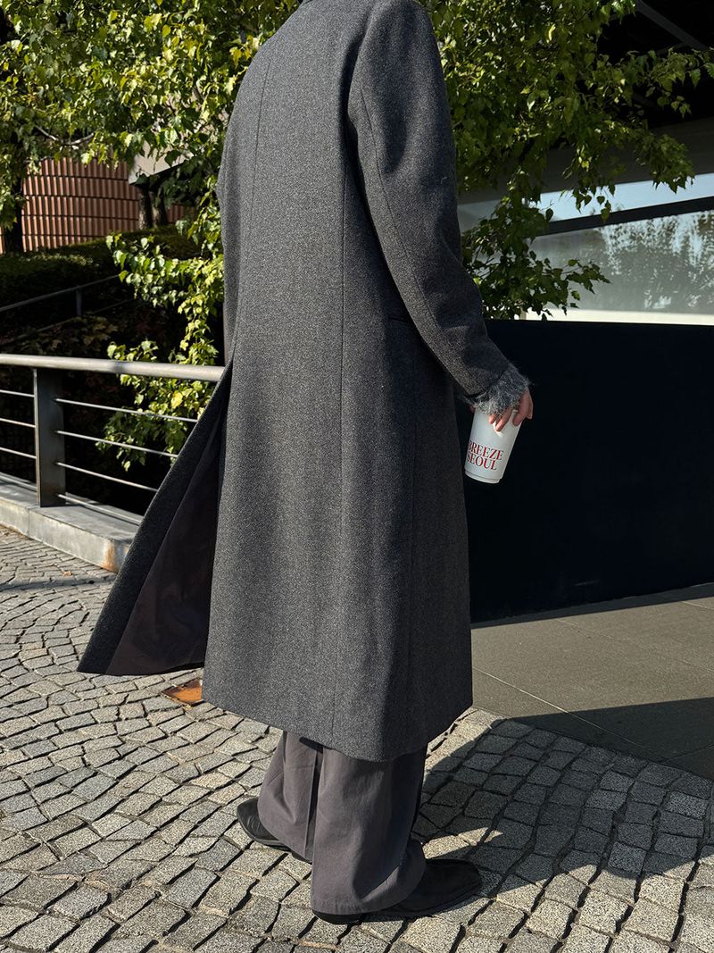 ASCLO Aura Hidden Maxi Wool Coat (3color)