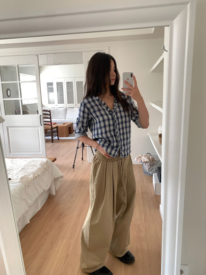 TWO PINTUCK WIDE PANTS (3C)