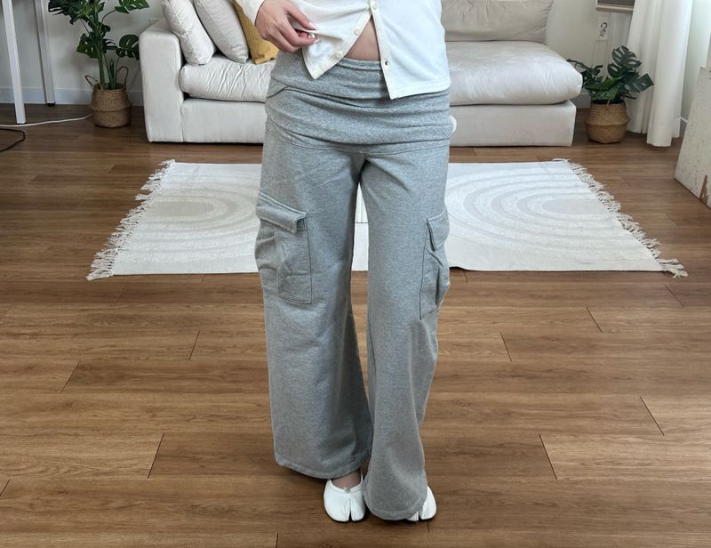 banding shirred cargo pants