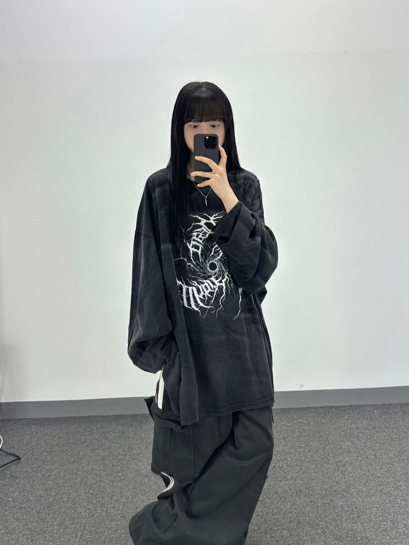 swirl washed long sleeve