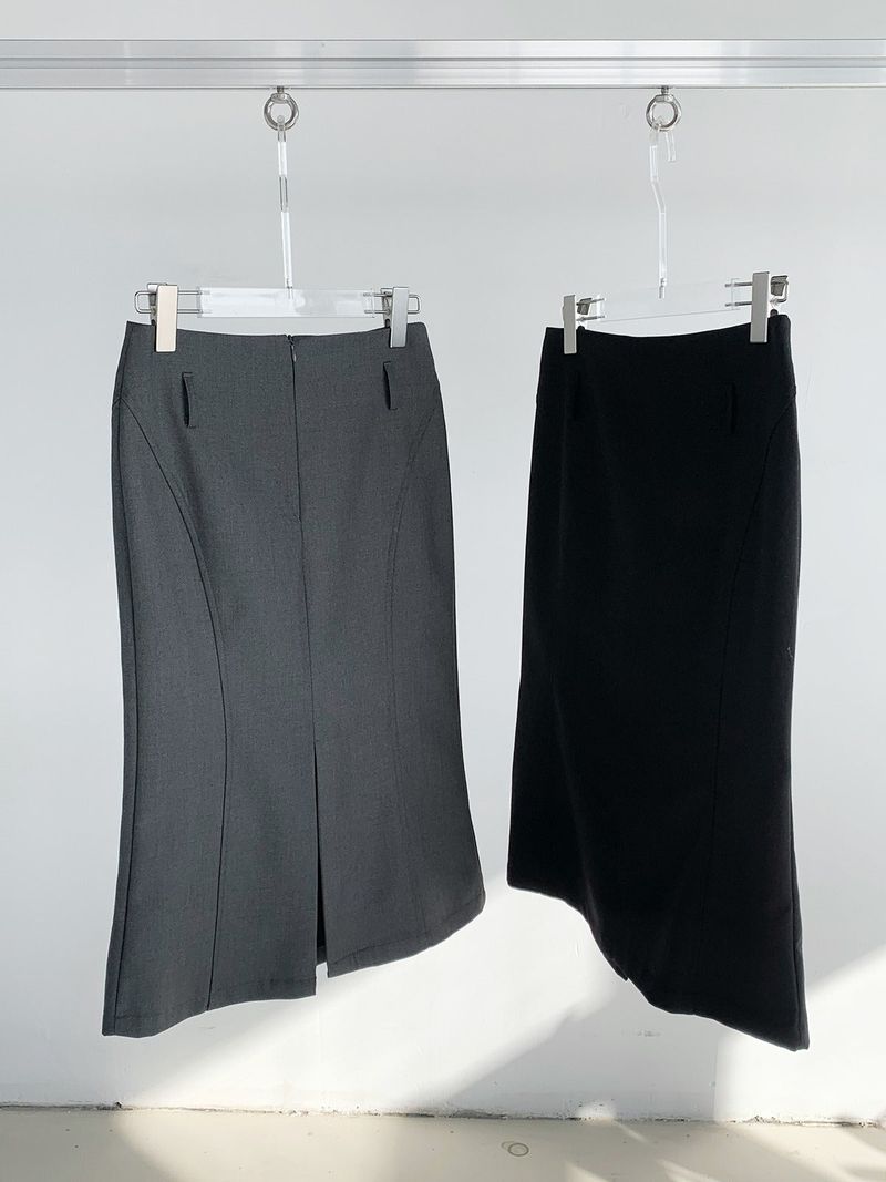 slit line midi skirt