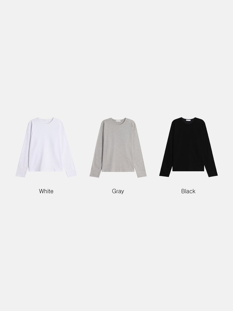 Checker Basic Crop Cut-Out Long Sleeve 3C