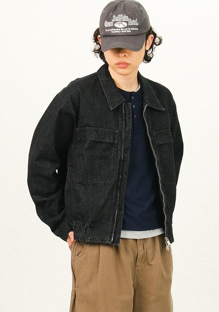 SEMIKAJI（セミカジ）の「ヒップクロップポケットデニムジャケット（ジャケット/アウター）」