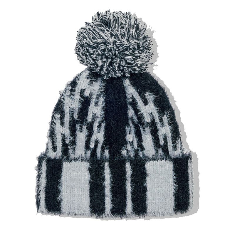navajo pattern beanie black