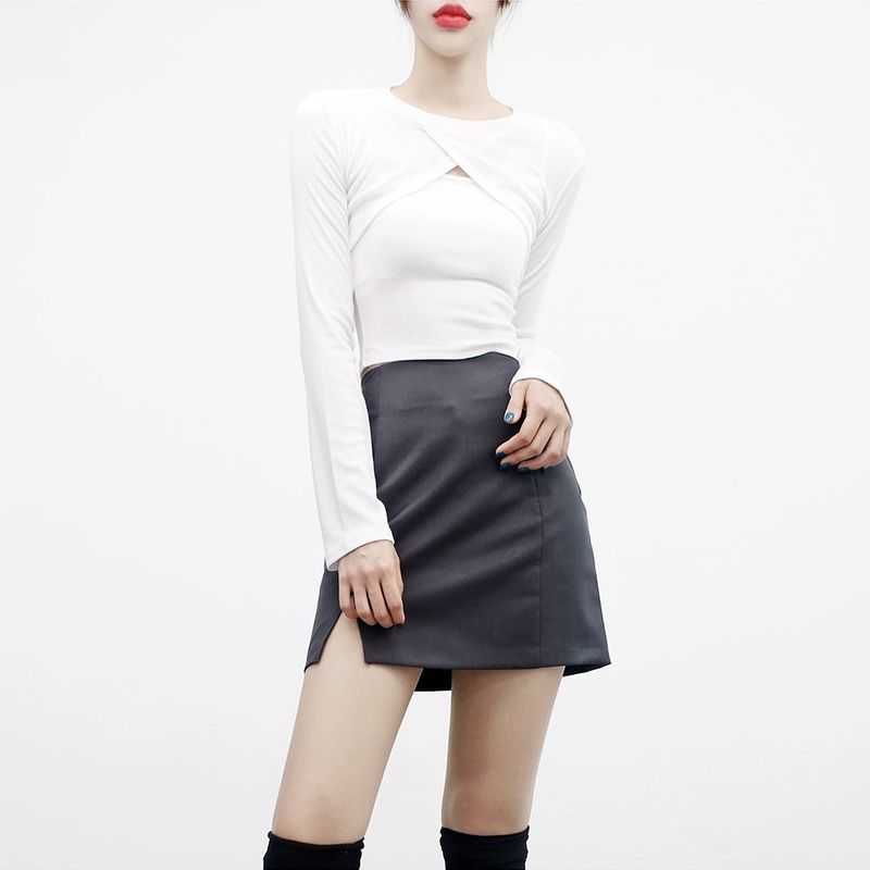 [NONCODE] (1+1) DeMer Bolero T-shirt + Sleeveless Set