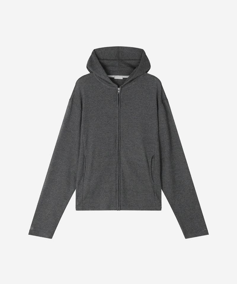 No.1333 mesh hood thin zip-up (3color)