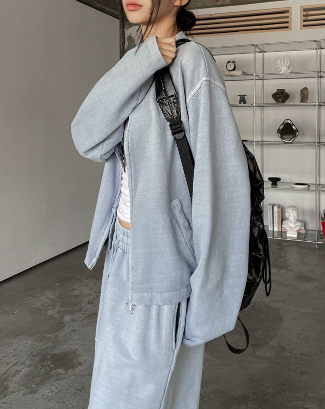 Buel Pigment Snap Semi Crop Zip-Up