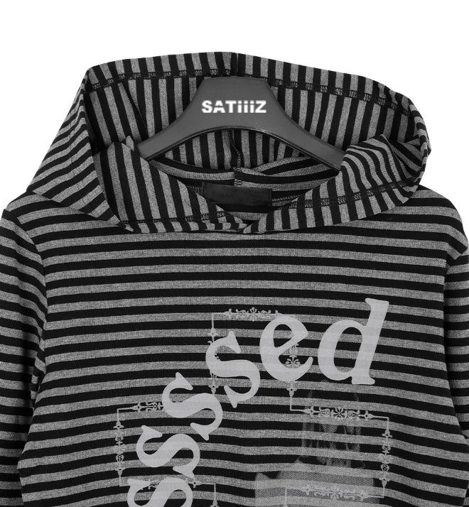 Ruben Striped Print Hoodie