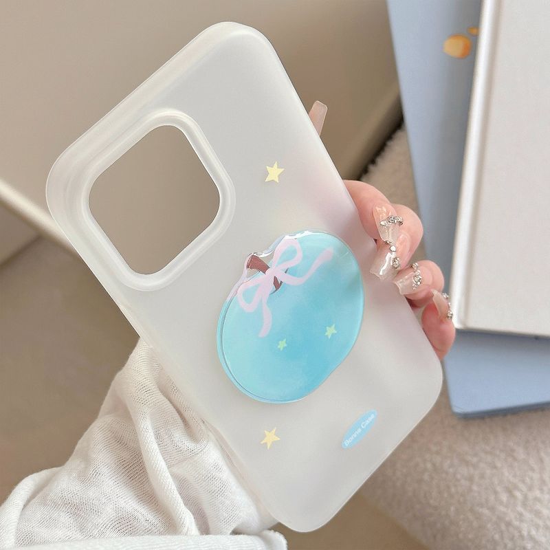 Summer Blue Apple Mood Strap Jelly iPhone Case