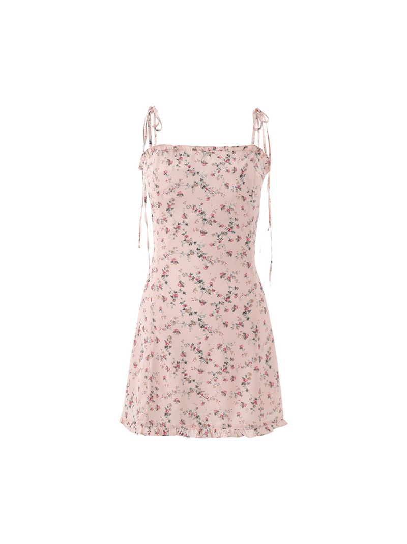 Frill mini dress (pink)