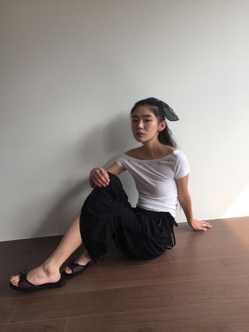 Rush Eyelet T-shirt (3color)