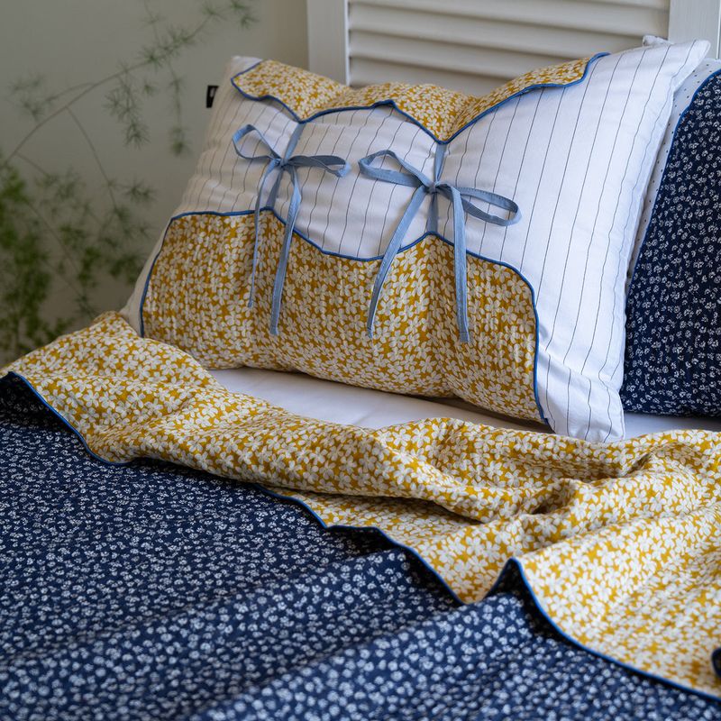 Reversible cotton Summer Blanket - L size