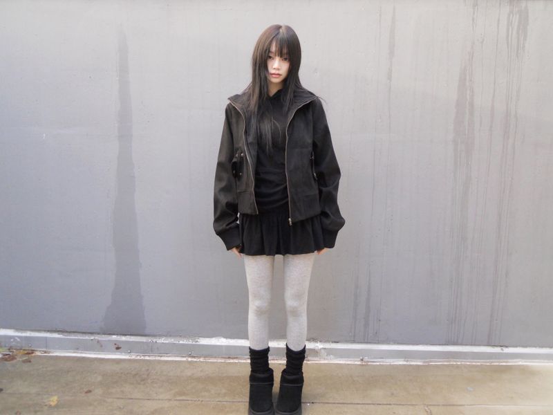 highneck suede jumper