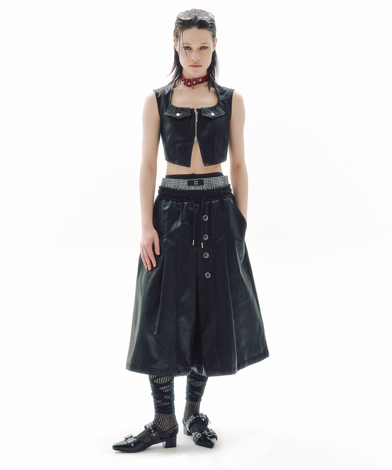 SHORT ZIP CROP VEST