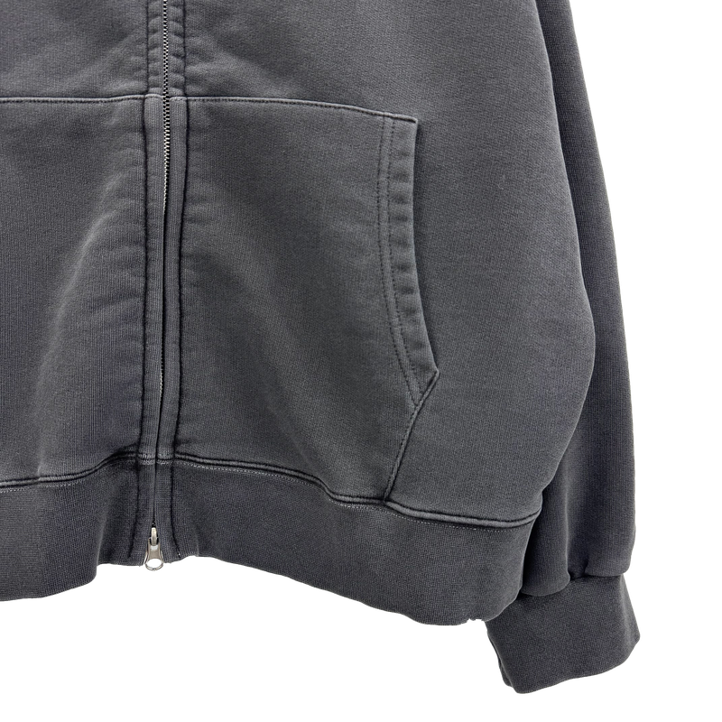 pigment panel zip-up hoodie