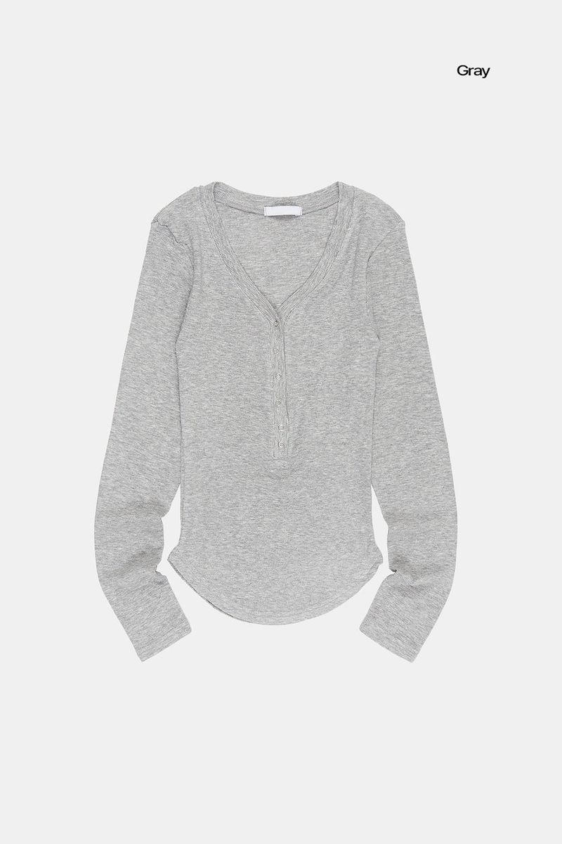 Balletcore v-neck snap crop long sleeve