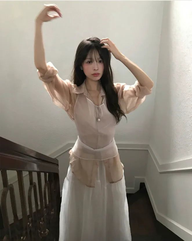 cloudemotion（クラウドエモーション）の「frit veil 20% chiffon shirt / blouse（Tops）」
