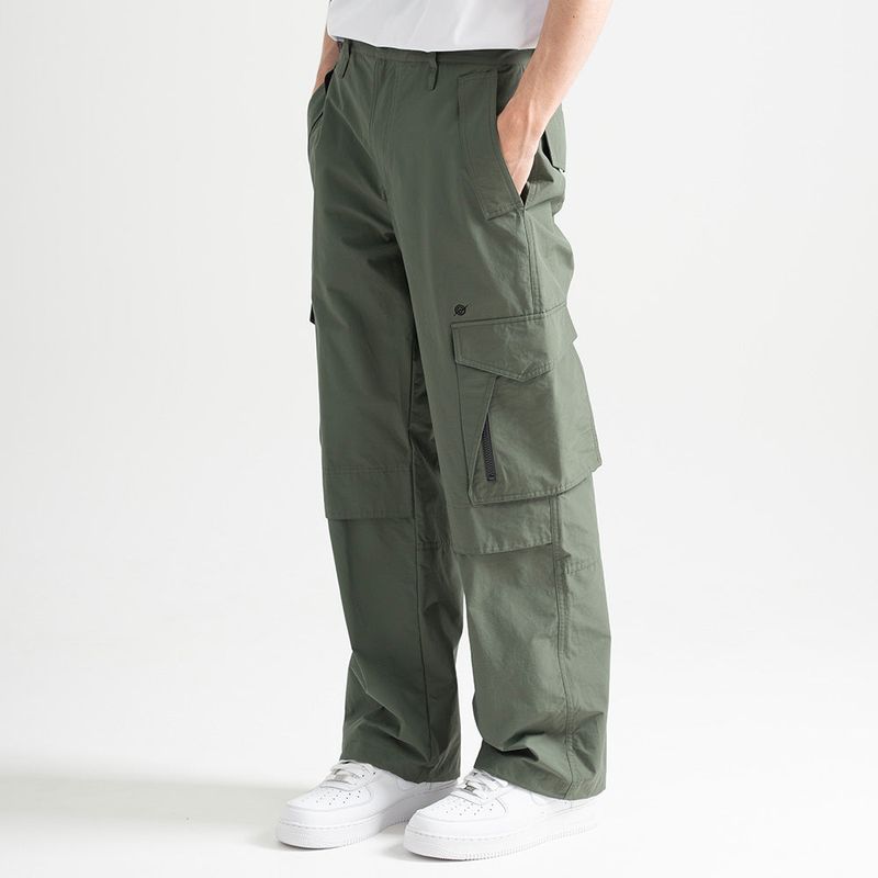 Nylon RIB Ventilation Cargo Pants - KHAKI
