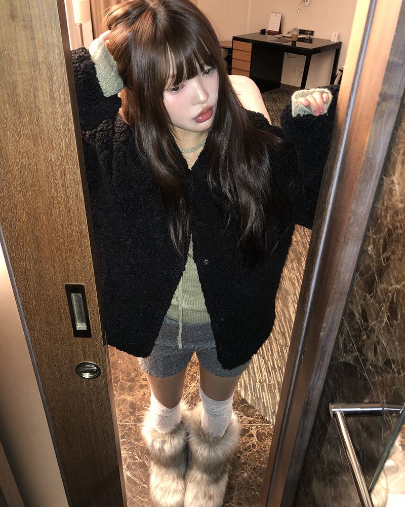 Oro Strap Knit Round-neck Wool Sweater