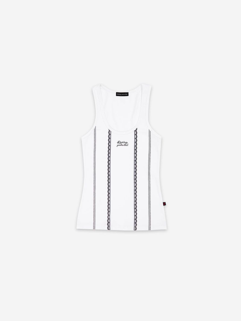 DARLING, YOU ARE BAD（YOU ARE BAD）の「LACE PRINTED SLEEVELESS #OFF-WHITE（Tops）」