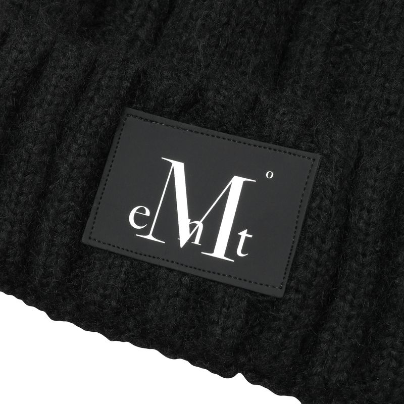 MISTY LEATHER PATCH CAT BEANIE