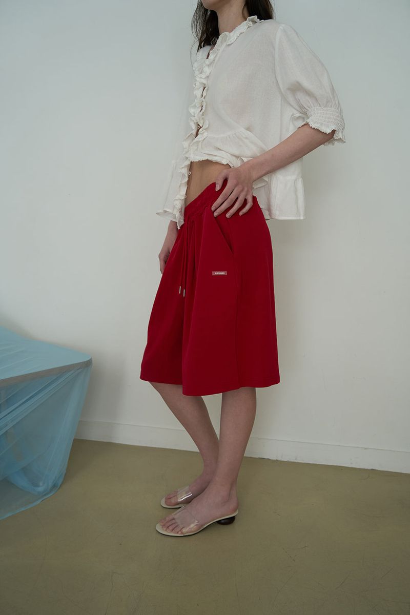 Cozy sweat shorts_red