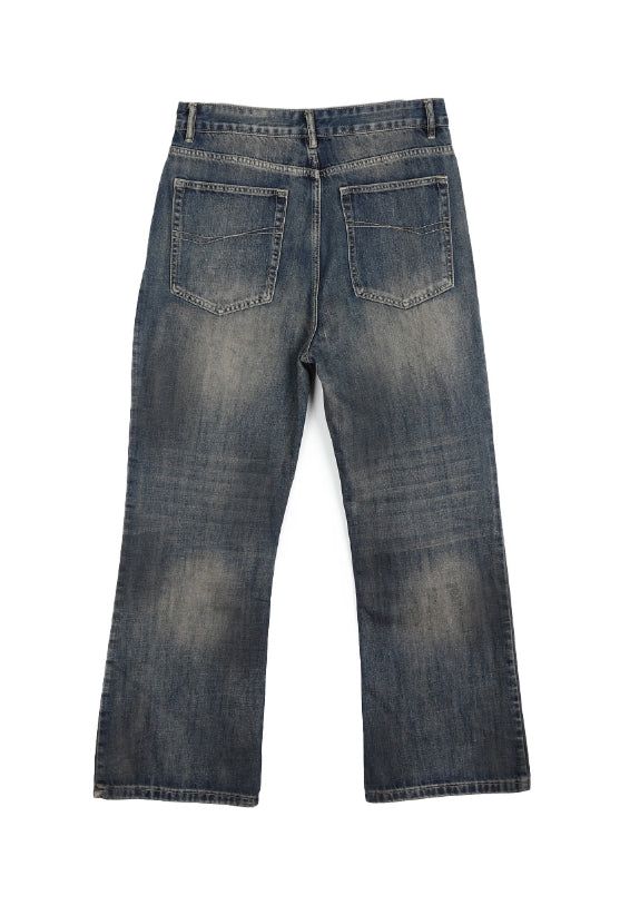 Riken Oil Washing Flare Jeans