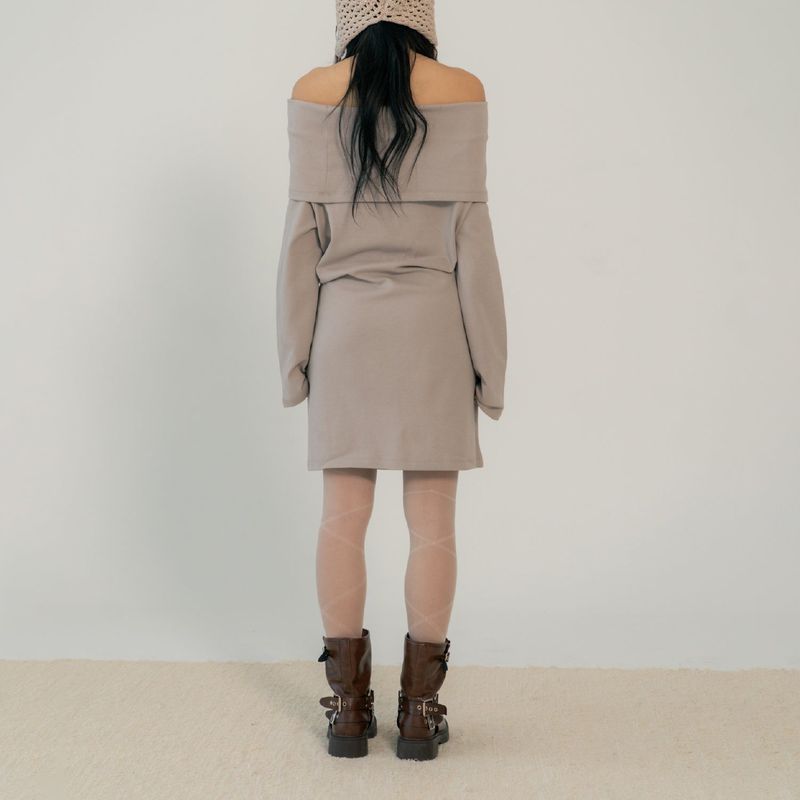 OFF SHOULDER TIED TOP (MOCHA)