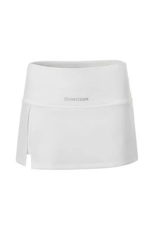 【即日発送】Athletic slit skirt - white 