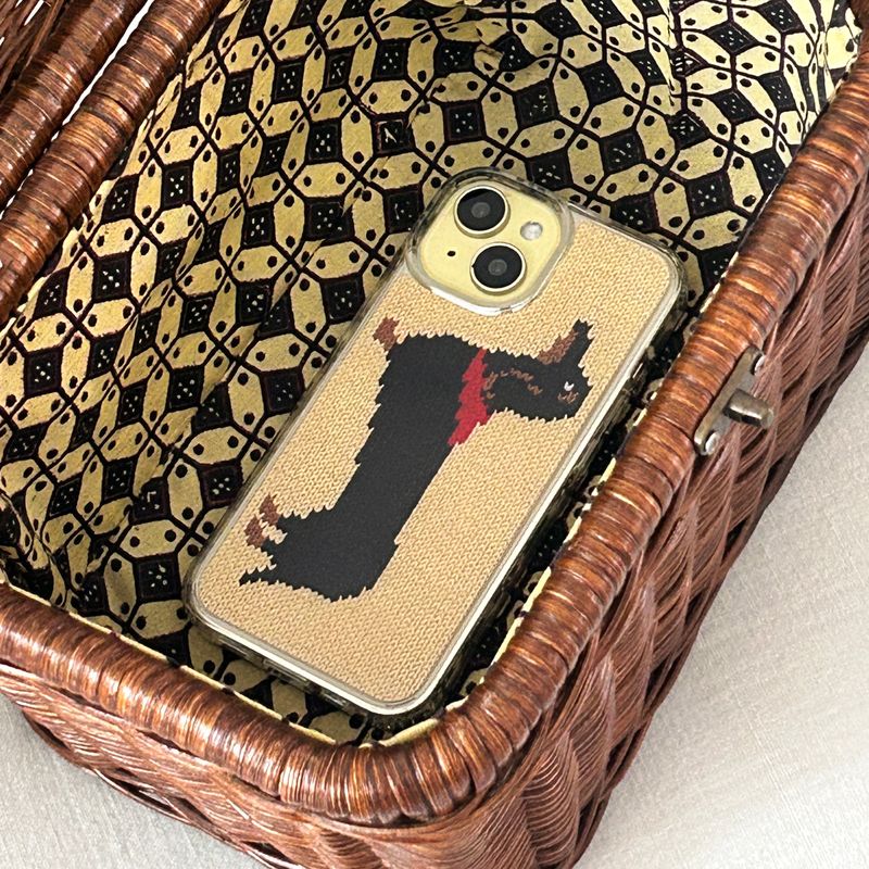 DOGS KNIT HARD JELL CASE_YELLOW