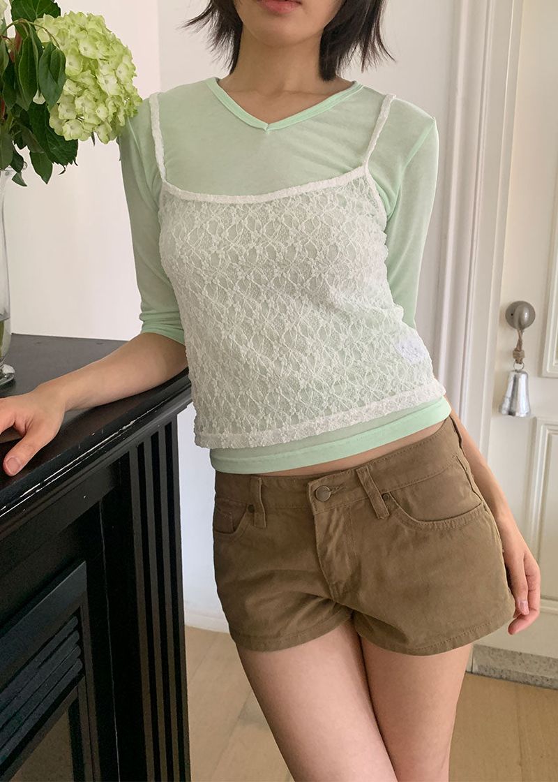 BEBE LACE SLEEVELESS (3color)