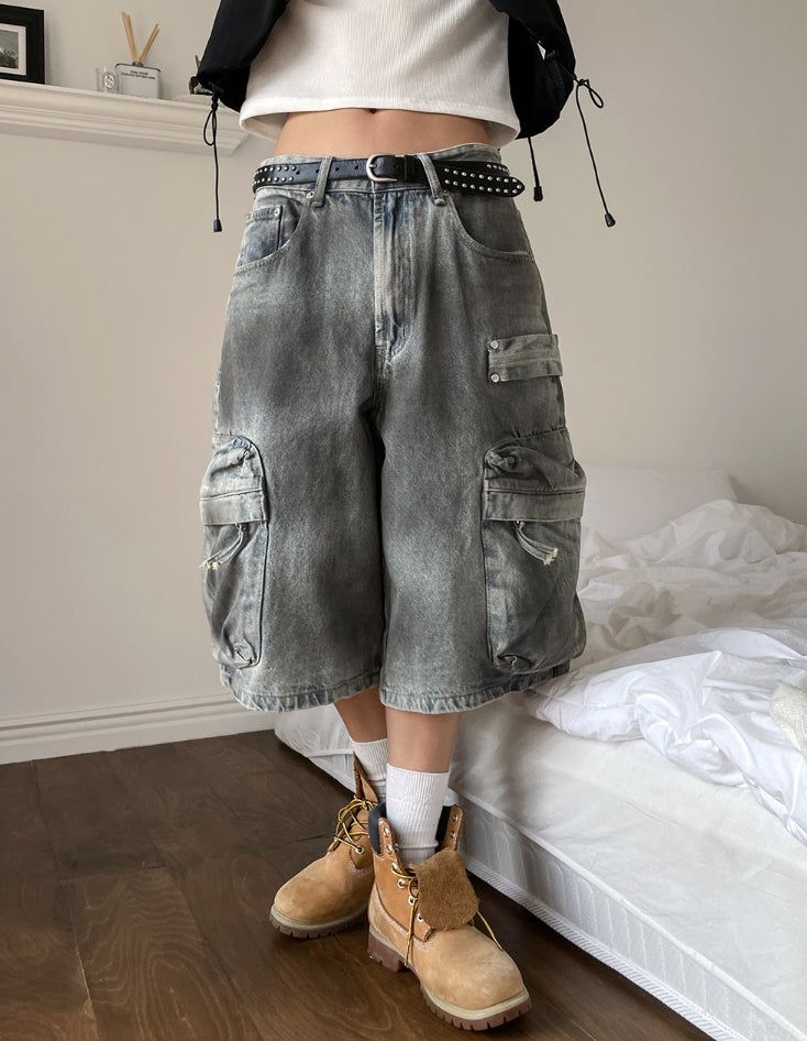 ULAN(ユレン)の「Burn dirty washing utility pocket bermuda pants(Pants)」
