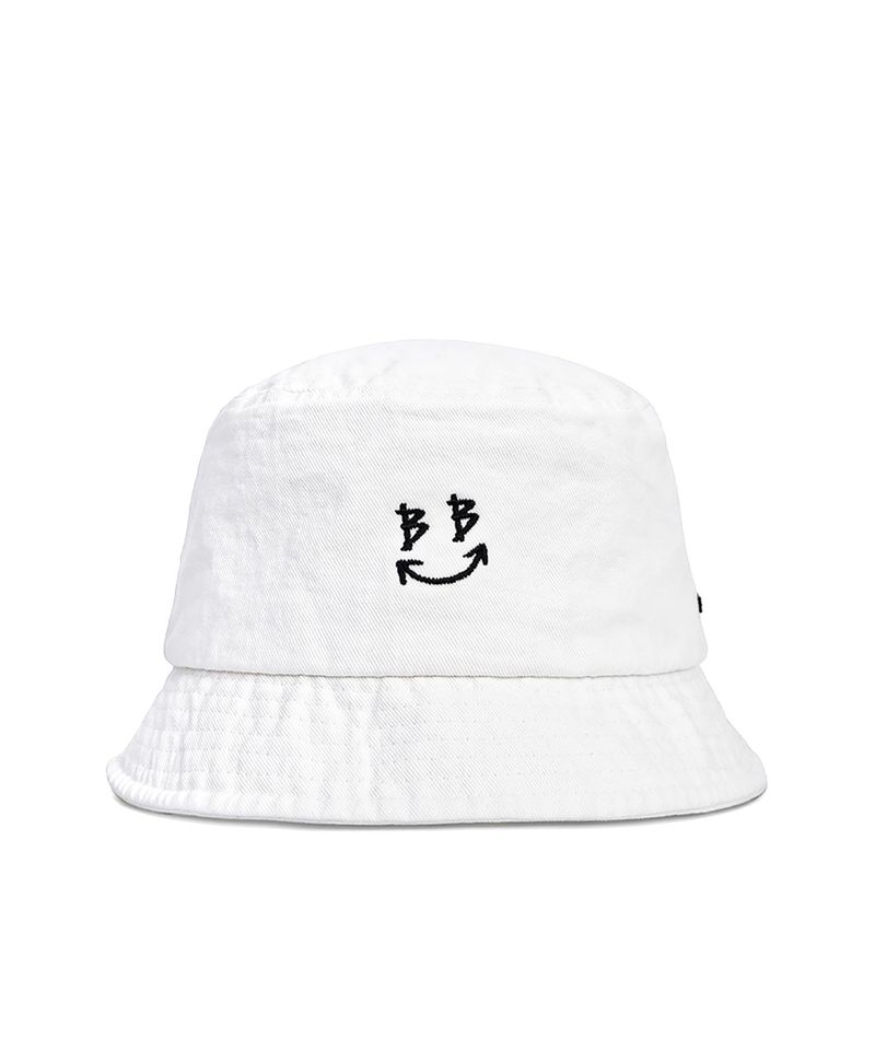 BLACKBLOND（ブラックブロンド）の「BBD Smile Logo Denim Bucket Hat (White)（Hats）」